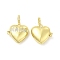 Mother's Day Brass Micro Pave Clear Cubic Zirconia Locket Pendants, Heart with Word MAMA Charms,Cadmium Free & Lead Free, Light Gold, 20x21x7.5mm, Hole: 5.5x3mm
