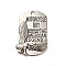 Tibetan Style Alloy Eagle Pendant, Cadmium Free & Lead Free, Rectangle, Antique Silver, 46.5x31x5mm, Hole: 3.3mm