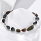 Natural Bloodstone Beaded Bracelets for Women, Nuggets, with 201 Stainless Steel Findings, 7-1/2 inch(19.2cm)