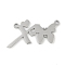Non-Tarnish 304 Stainless Steel Pendants, Letter & Butterfly Charms, Letter X, 12.5x24.5x0.9mm, Hole: 1.2mm