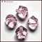 K9 Glass, Imitation Austrian Crystal Beads, Grade AAA, Faceted, Polygon, Pink, 10mm, Hole: 0.9~1mm