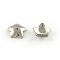 Tarnish Resistant 5-Petal Flower Smooth Surface 304 Stainless Steel Bead Caps, Stainless Steel Color, 7x7x2mm, Hole: 0.5mm