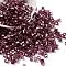 Glass Seed Beads, Silver Lined, Square, Rosy Brown, 3~4x3x3mm, Hole: 1.2mm, about 6300pcs/pound