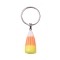 Resin Keychains, with Iron Split Key Rings, Corn, Cone, 6.3cm