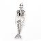 Tibetan Style Alloy Big Pendants, Mermaid Skull, Cadmium Free & Lead Free, Antique Silver, 74x19x9mm, Hole: 2mm