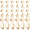 BENECREAT 48Pcs Mixed Style Star Moon Heart Spacer Loose beads 18K Gold Plated Brass Beads for DIY Jewelry Craft Making