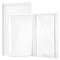 50 Pages Rectangle Plastic Card Storage Albums, Photocard Sticker Collection Book, Holds up to 100 Stickers Storage, White, 266x147x26mm
