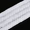 Imitation Jade Glass Beads Strands, Flat Round, WhiteSmoke, 6~6.5x3~3.5mm, Hole: 0.8mm, about 114~116pcs/strand, 14.76~14.96 inch(37.5~38cm)