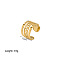 Stylish 304 Stainless Steel Open Cuff Ring with Multi-layer Chain Design for Women, Real 18K Gold Plated
