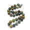 Natural Indian Agate Beaded Necklaces, with Alloy Lobster Clasps, Round, 18.8 inch~19.2  inch(48~49cm), round: 10mm