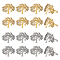 16Pcs 2 Colors 201 Stainless Steel Tree of Life Finger Ring for Women, Golden & Stainless Steel Color, US Size 6(16.5mm), 8Pcs/color