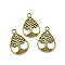 Tibetan Style Alloy Pendants, Teardrop with Tree of Life Charms, Antique Bronze, 32x21mm