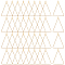 40Pcs Brass Connector Charms, Triangle Links, Real 18K Gold Plated, 50x34x1mm, Hole: 1mm