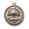 Non-Tarnish 304 Stainless Steel Pendants, Flat Round with Tree of Life, Stainless Steel Color, 27.5x24.5x3.5mm, Hole: 1.8mm