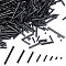 1176Pcs 6 Sizes Tube Beads Glass Bugle Beads Black Bugle Seed Beads Mixed Size Tube Seed Beads Craft Beads Assortment Beads for DIY Decoration Carfts Hole: 0.5-1mm