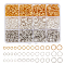 660Pcs 12 Styles Iron Textured Jump Rings, Open Jump Rings, for Chainmaille Weaves, for Jewelry Making, Mixed Color, 7.5~15x1mm, 18 Gauge, Inner Diameter: 5.5~12mm