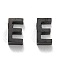 304 Stainless Steel Charms, Alphabet, Electrophoresis Black, Letter.E, 8x4.5x3mm, Hole: 1.8mm