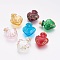 Handmade Lampwork Perfume Bottle Pendants, Essential Oil Bottle, with Gold Sand, Heart, Mixed Color, 25~27x23x12mm, Bottle Capacity: 0.5~1ml(0.017~0.03 fl. oz)