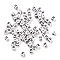 Opaque Acrylic Beads, Enamel Style, Cube with Letter, Letter H, 4.5x4.5x4.5mm, Hole: 2mm, 5500pcs/500g