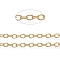 Brass Cable Chains, Oval Unwelded, Long-Lasting Plated, with Spool, Real 18K Gold Plated, Link: 11x8x1.5mm, about 16.4 Feet(5m)/roll