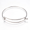 Tarnish Resistant Adjustable 304 Stainless Steel Expandable Bangle Making, Stainless Steel Color, 2-3/8 inch(60mm), 1.5mm