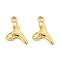 304 Stainless Steel Pendants. Irregular Geometric Shape Charm, Real 18K Gold Plated, 17.5x10x3mm, Hole: 2mm