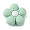Silicone Beads, Flower, Honeydew, 26x27x10mm, Hole: 2mm