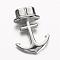 Non-Tarnish 304 Stainless Steel Anchor Hook Clasps, For Leather Cord Bracelets Making, Stainless Steel Color, 33.5x24x9.5mm, Hole: 6x12mm