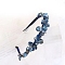 Shiny Elegant Glass Hair Bands, Party Hair Accessories for Girls Women, Marine Blue, 380mm