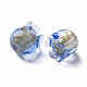 Ручная работа золотой фольги Lampwork бисер FOIL-T004-04C-3