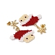 Серьги-гвоздики из латуни с изображением Санта-Клауса EJEW-MZ00498-5