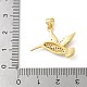 Латунные микро проложить кубического циркония подвески KK-P294-32G-02-3