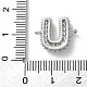 Латунные микро-паве кубические цирконии буквы соединения KK-I717-04U-P-3