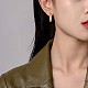 Прямоугольные серьги-кольца с кубическим цирконием JE929A-01-7