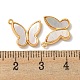 Латунные подвески-бабочки из ракушек KK-K378-30G-3