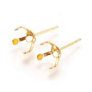 Фурнитура для сережек-гвоздиков из нержавеющей стали 304 STAS-L219-03D-G