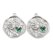 Латунные микро проложить кубического циркония подвески KK-P258-19P-03