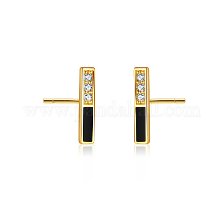 Серьги-гвоздики прямоугольник s925 из стерлингового серебра KX7228-2-1