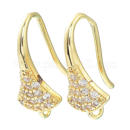 Латунные крючки для серьги из чистого циркония KK-R149-22G-1