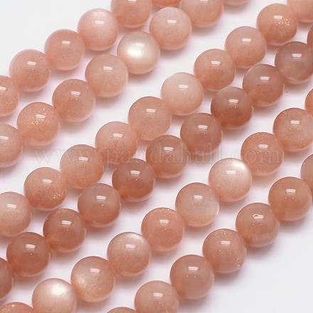 Натуральный Sunstone бисер пряди G-M262-10mm-06-1