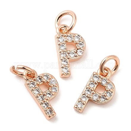 Латунь микро проложит класс Aaa кубического циркония подвески ZIRC-P067-11RG-P-NR-1