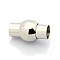 Tarnish Resistant Column 304 Stainless Steel Magnetic Bracelet Clasps, with Glue-in Ends, Stainless Steel Color, 24x13.5mm, Hole: 8mm
