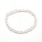 Faceted Glass Rondelle Beads Stretch Bracelet for Kid, Imitation Jade Glass Bracelet, White, 4x3.5mm, Inner Diameter: 1-7/8 inch(4.8cm)