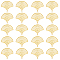DICOSMETIC 20Pcs Hollow Fan Charms Golden Fan Theme Frame Pendants Circular Sector Charms Raw Brass Charms Open Back Bezel Blank Geometric Jewelry Component for Jewelry Making, Hole: 1.2mm
