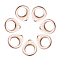 UNICRAFTALE about 50pcs Stainless Steel Chain Tabs Teardrop Extender Chain Drop Hollow Rose Gold End Drop Charms Terminators Charm Connectors for DIY Jewelry Making