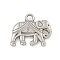 Non-Tarnish 304 Stainless Steel Pendants, Elephant Charm, Stainless Steel Color, 15x18.5x3mm, Hole: 2mm