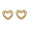 304 Stainless Steel Linking Rings, Heart, Golden, 13x13x1.5mm, Inner Diameter: 6x9mm