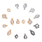 Alloy Charms, with Cubic Zirconia, Mixed Shapes, Mixed Color, 72pcs/box
