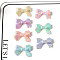 Opaque Acrylic Beads, AB Color Plated, Bowknot, Mixed Color, 23.7x32.7x7.3mm, Hole: 3.8mm