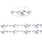 Tarnish Resistant 304 Stainless Steel Link Chains, Soldered, with Spool, Rhombus, Stainless Steel Color, Oval Link: 3.5x2x0.3mm, Rhombus: 10x3x1.5mm, about 16.4 Feet(5m)/roll